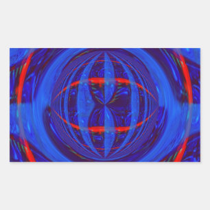 Orb Dark Blue sticker rectangle
