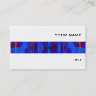 Orb Dark Blue stripe business card white