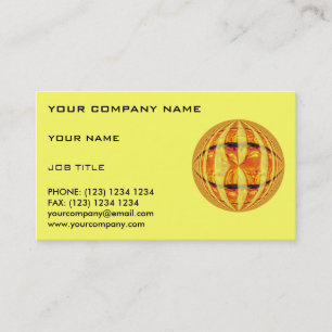 Orb Gold business card yellow