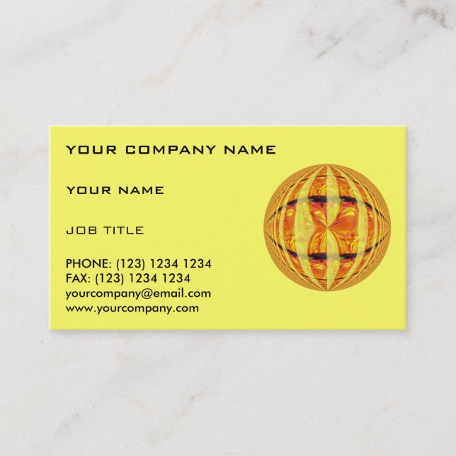 Orb Gold business card yellow (Front)
