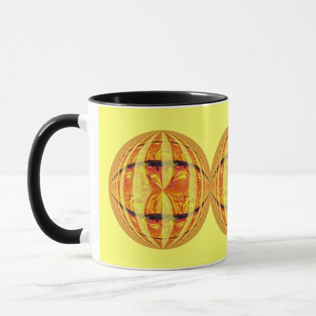 Orb Gold Round mug yellow (Left)