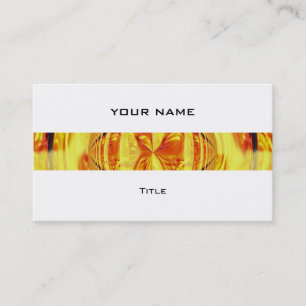 Orb Gold stripe business card white back