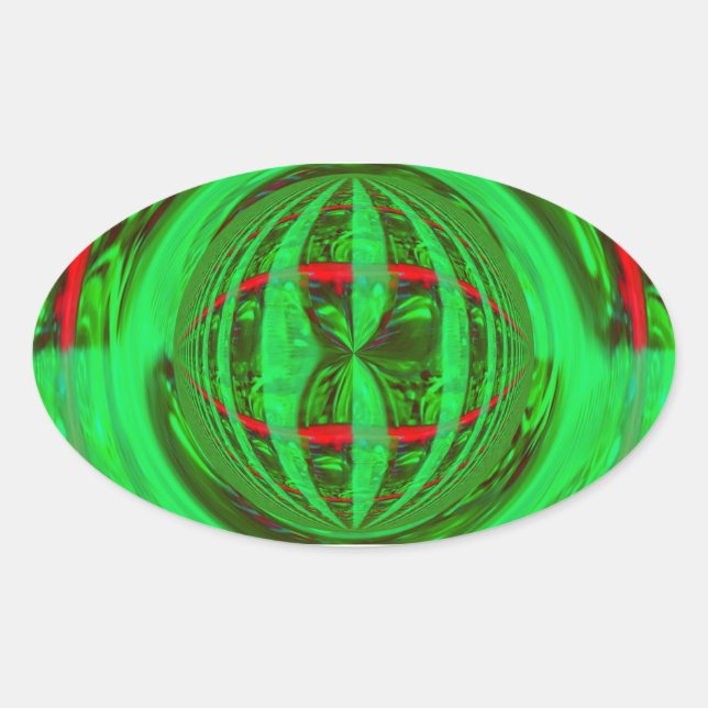 Orb Green sticker oval (Front)