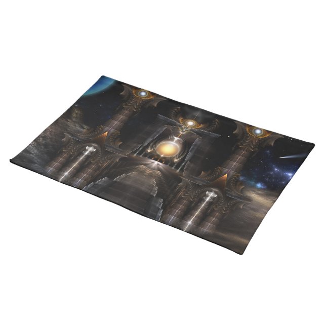 Orb Of Acrellis Fractal Art Table Placemat (On Table)