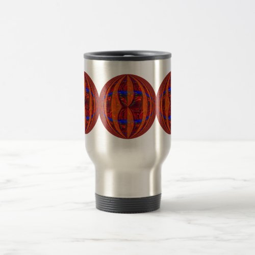 Orb Red Round travel mug