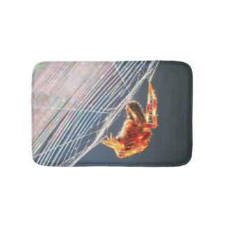 Orb Spider on Web Bath Mat