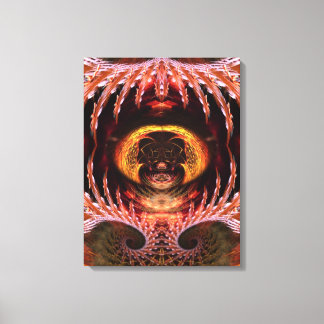 Orb Spirit Tree Fractal Art Fantasy Wrapped Canvas Print