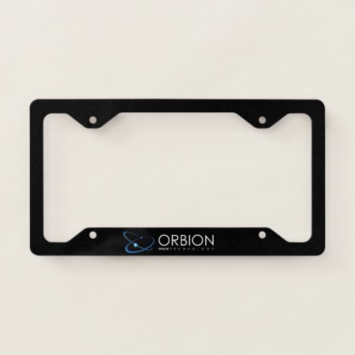 Orbion Logo Black License Plate Frame