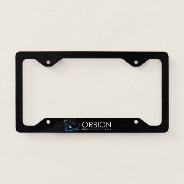 Orbion Logo Black License Plate Frame (Front)