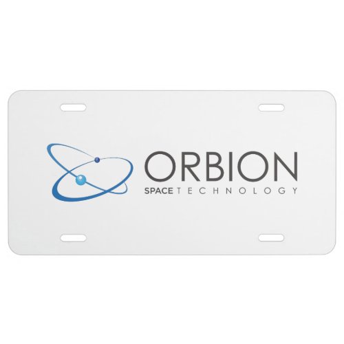 Orbion Logo on White Custom Order License Plate