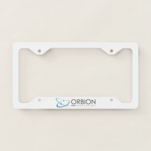 Orbion Logo White License Plate Frame