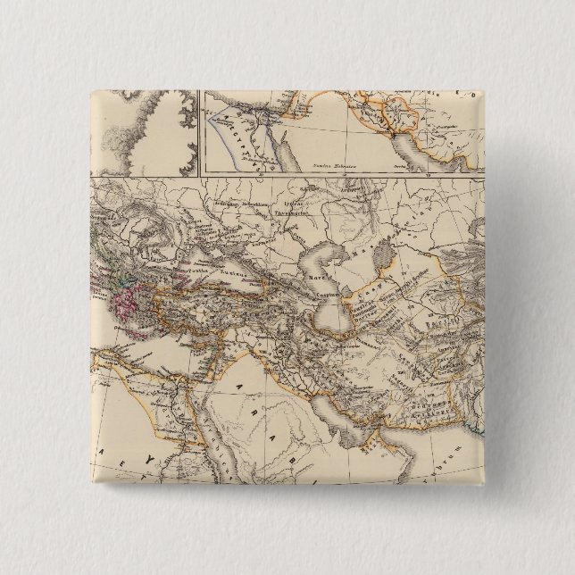 Orbis terrarum regni Persici tempore Pinback Button (Front)