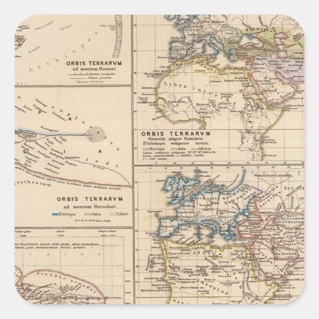 Orbis terrarum square sticker (Front)
