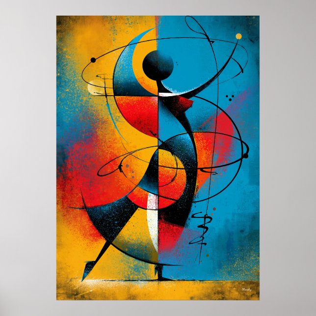 Orbital Rhythm – Modern Abstract Geometric  Poster (Front)