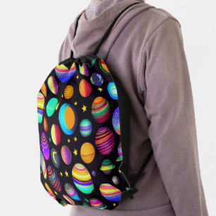 Orbits and Planets Drawstring Backpack