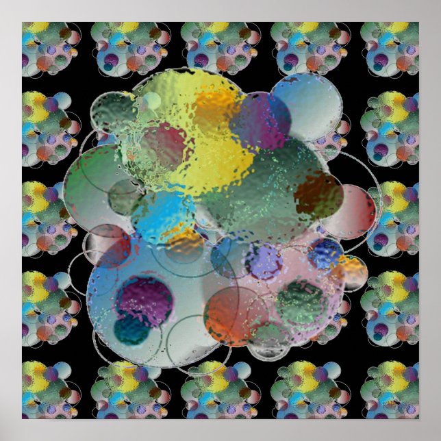 Orbs Planets Abstract Shapes Poster (Front)