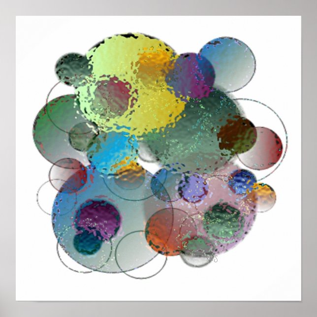 Orbs Planets Abstract Shapes Poster (Front)