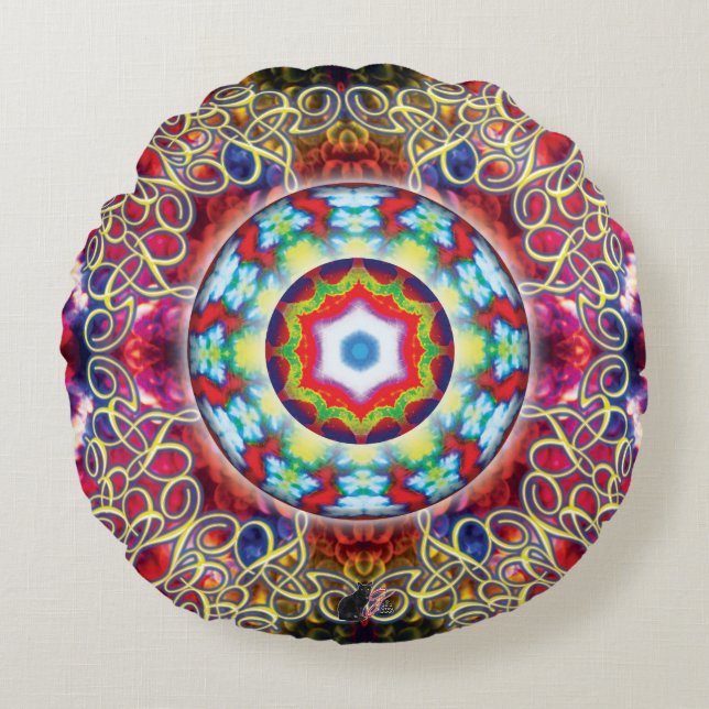 Orbz Kaleid Round Pillow (Front)