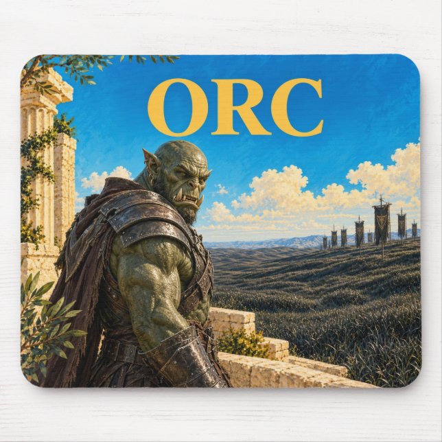Orc, Gothic Fantasy Monster Mouse Pad (Front)