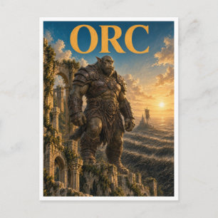Orc, Gothic Fantasy Monster Postcard