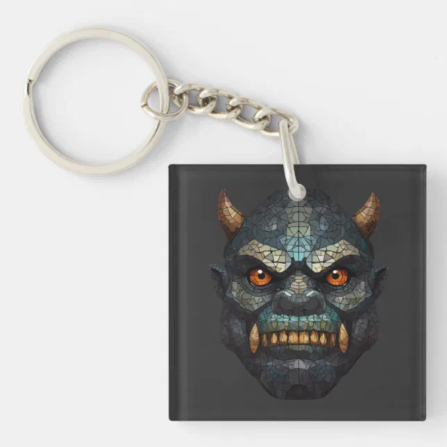 Orc head keychain | Zazzle