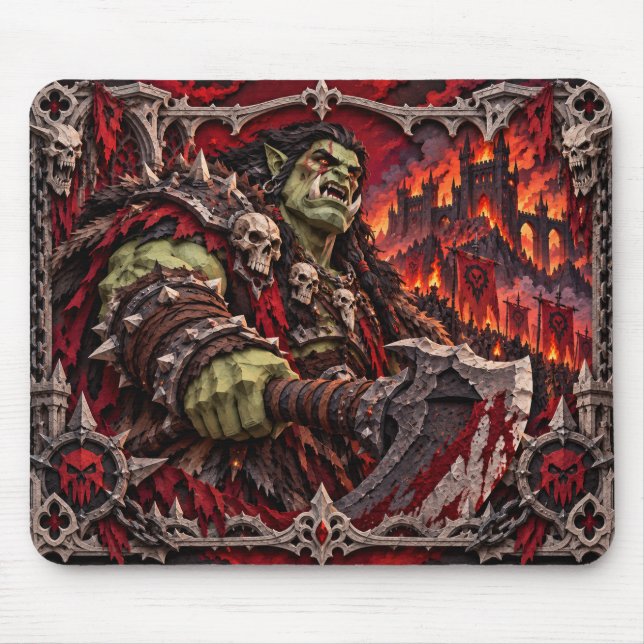 Orc, Paper Cut Monster Mouse Pad (Front)