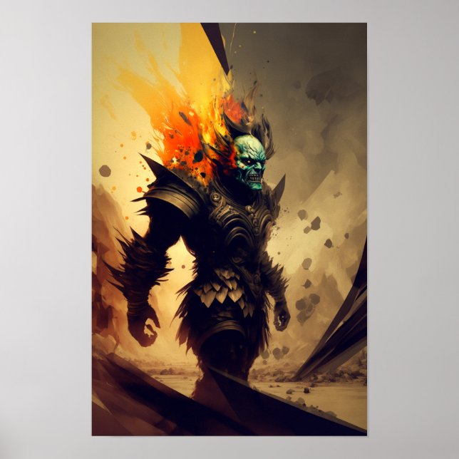 Orc Warlord Fantasy Poster | D&D Decor 3 (Front)
