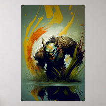 Orc Warrior Fantasy Poster | Gamer Art 4