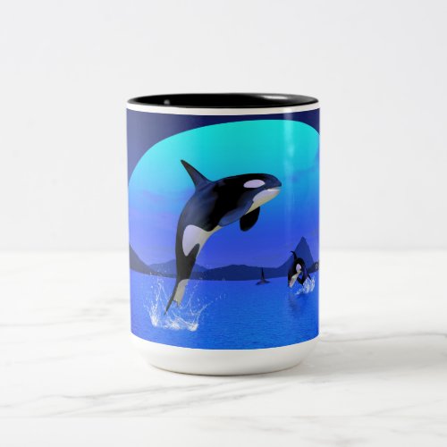 Orca 1 Two_Tone coffee mug