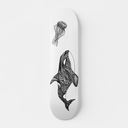 Orca and Jellyfish Killer Skateboard Deck