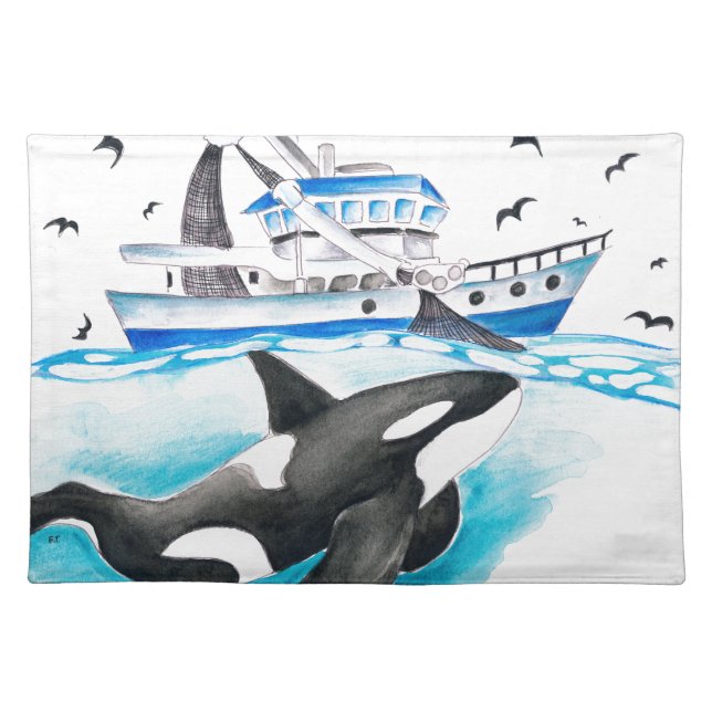 Orca And The Boat Placemat (Front)