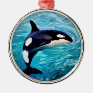 Orca Art Metal Ornament