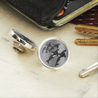 Orca Art Pin Personalized Killer Whale Lapel Pin