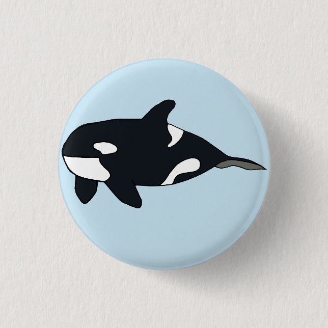 Orca Badge Pinback Button (Front)