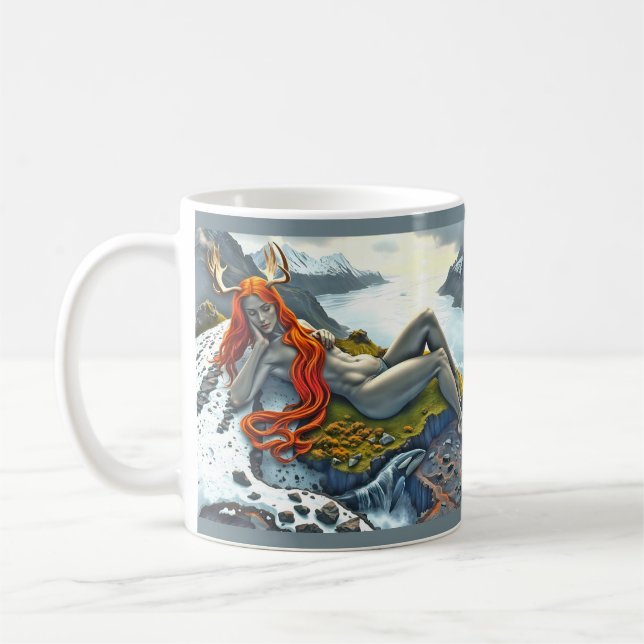Orca Beneath the Goddess Coffee Mug (Left)
