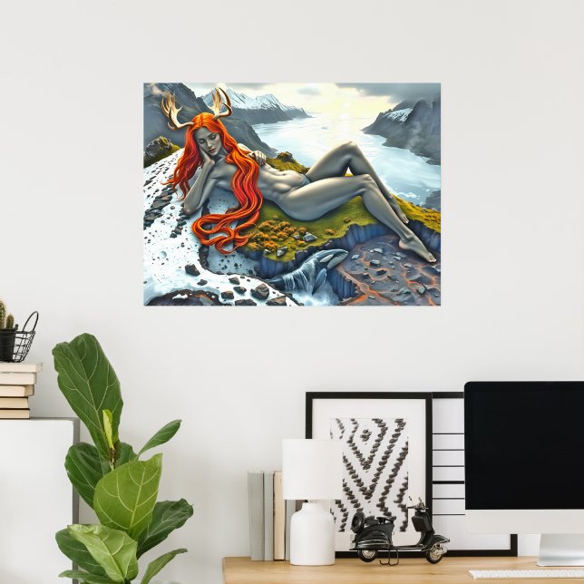 Orca Beneath the Goddess Poster (Home Office)