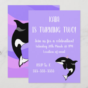 Orca Birthday Invitation