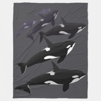 Orca Blanket Cool Killer Whale Art Fleece Blanket