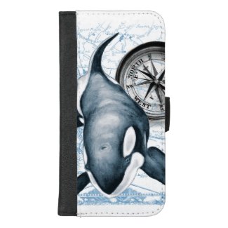 Orca Blue Compass Vintage Map