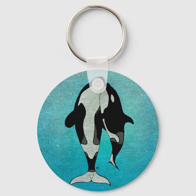 Orca Blue Keychain (Front)