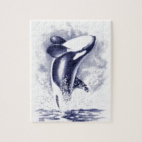 Orca Breaching Jigsaw Puzzle