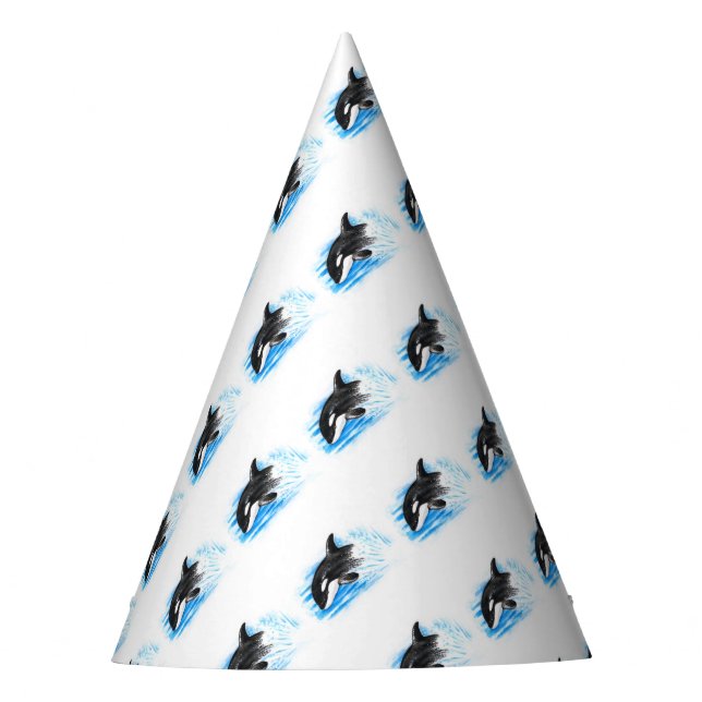 Orca Breaching Party Hat (Front)