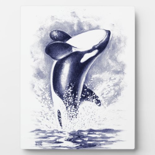 Orca Breaching Plaque