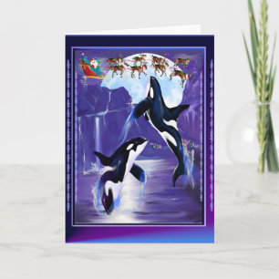 Orca Christmas Holiday Card