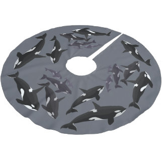 Orca Christmas Tree Skirt Killer Whale Tree Skirt