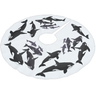 Orca Christmas Tree Skirt Killer Whale Tree Skirt