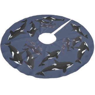 Orca Christmas Tree Skirt Killer Whale Tree Skirt