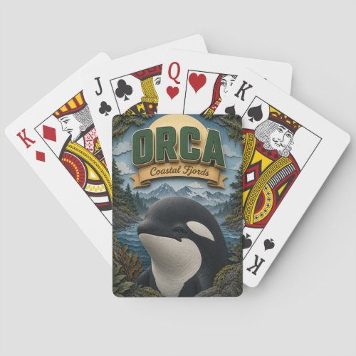 Orca Coastal Fjords POPCUT Poker Cards