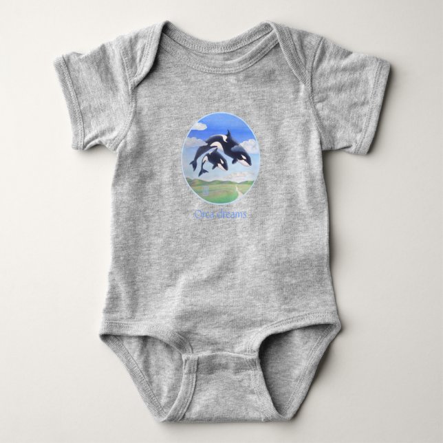 Orca Dreams Baby Bodysuit (Front)