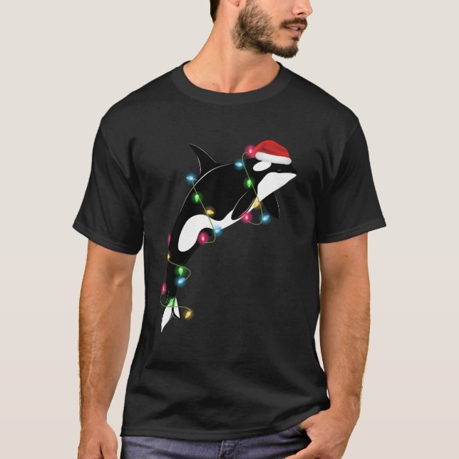 Orca Er Whale Santa Sea Animals T-Shirt (Front)